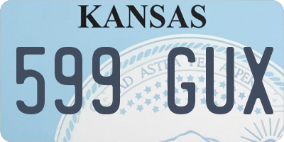 KS license plate 599GUX