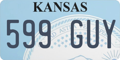 KS license plate 599GUY