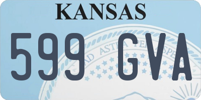 KS license plate 599GVA