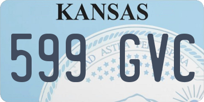 KS license plate 599GVC