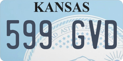 KS license plate 599GVD