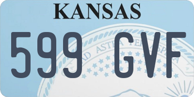 KS license plate 599GVF
