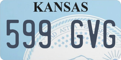 KS license plate 599GVG