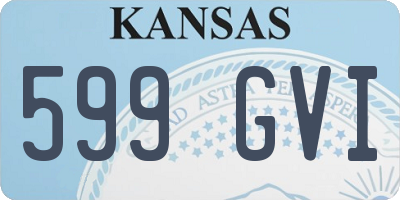 KS license plate 599GVI
