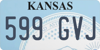 KS license plate 599GVJ