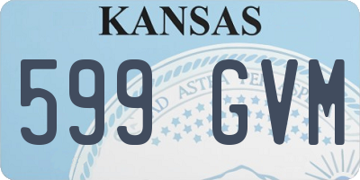 KS license plate 599GVM