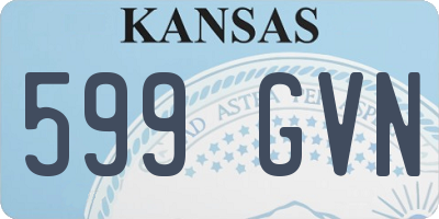 KS license plate 599GVN