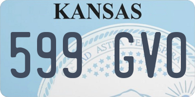 KS license plate 599GVO