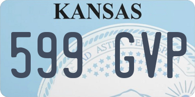 KS license plate 599GVP