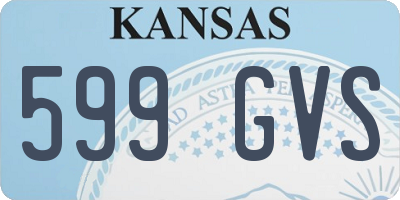 KS license plate 599GVS