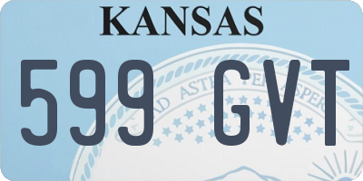 KS license plate 599GVT