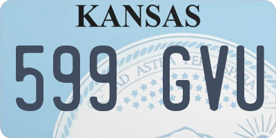 KS license plate 599GVU
