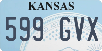 KS license plate 599GVX