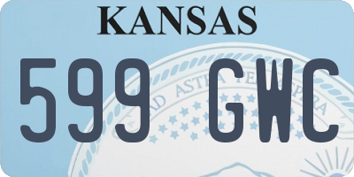 KS license plate 599GWC