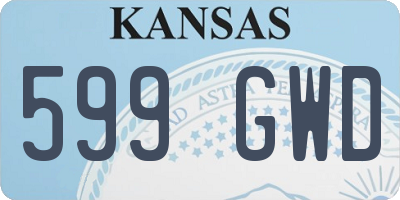 KS license plate 599GWD