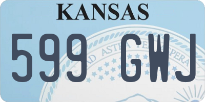 KS license plate 599GWJ