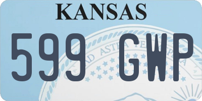 KS license plate 599GWP