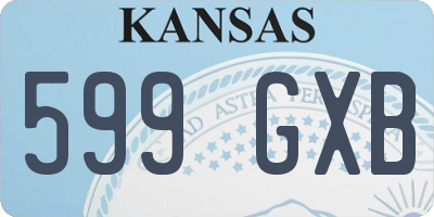 KS license plate 599GXB