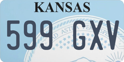 KS license plate 599GXV