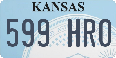 KS license plate 599HRO