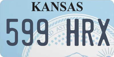 KS license plate 599HRX
