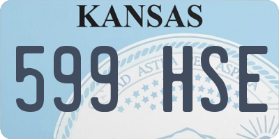 KS license plate 599HSE