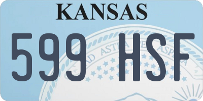 KS license plate 599HSF