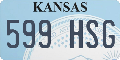 KS license plate 599HSG