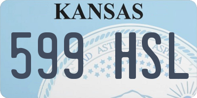 KS license plate 599HSL