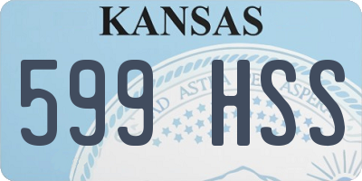 KS license plate 599HSS