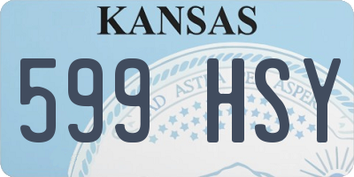 KS license plate 599HSY