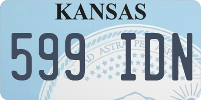 KS license plate 599IDN