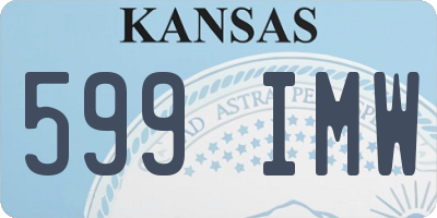 KS license plate 599IMW