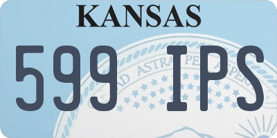 KS license plate 599IPS