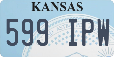 KS license plate 599IPW