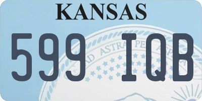 KS license plate 599IQB