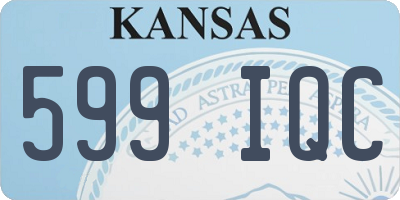KS license plate 599IQC