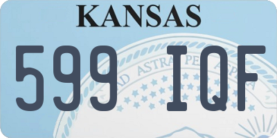 KS license plate 599IQF