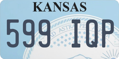 KS license plate 599IQP