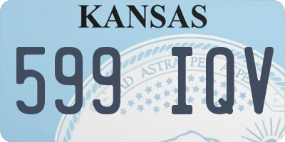 KS license plate 599IQV