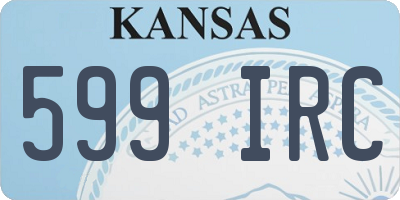 KS license plate 599IRC