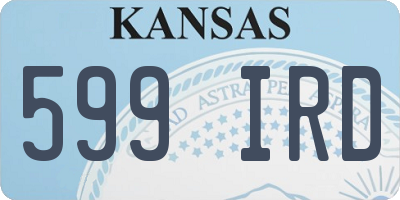 KS license plate 599IRD