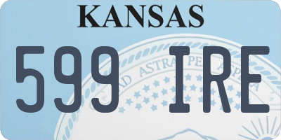 KS license plate 599IRE