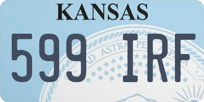 KS license plate 599IRF