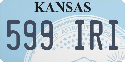 KS license plate 599IRI