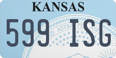 KS license plate 599ISG