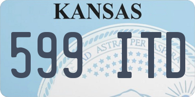 KS license plate 599ITD