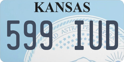 KS license plate 599IUD