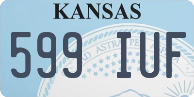 KS license plate 599IUF
