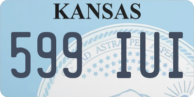 KS license plate 599IUI